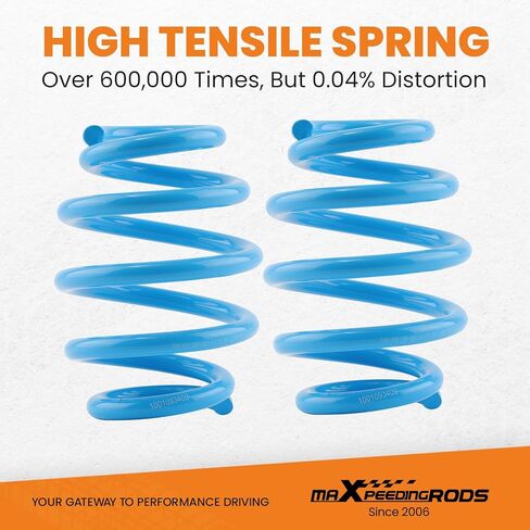 maxpeedingrods Coilover لسيارة شيفروليه كوبالت 2005-2010، مجموعة تعليق كويلوفر قابلة للتعديل بـ 24 مستوى، دعامات امتصاص الصدمات قابلة للتعديل للارتفاع، مجموعات خفض مطورة T6 باللون الأزرق in Kuwait