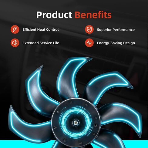 Engine Radiator Cooling Fan Assembly Compatible with Volvo XC60 2010–2016, XC70 2008–2015, V70 2008–2010, V60 2015–2016, S80 2008–2015 Replaces LR045248, LR024292, LR094390, LR100364 in Saudi Arabia