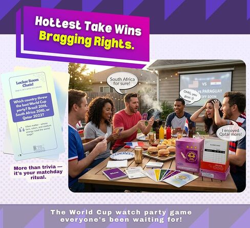 2026 World Cup Soccer Trivia Card Game, Nations & Icons – 150 Quiz Questions, 5 Fun Categories – Gifts for Boys, Kids, and Adults – Perfect for Watch Party, Family Game Night in Saudi Arabia