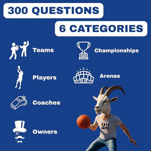 The Goatest of All Time – Basketball Trivia Game! 300 Trivia Questions on the Greatest pro Basketball Players, Teams and Coaches of All time. Perfect for Hoops Lovers and Game Nights. in Saudi Arabia