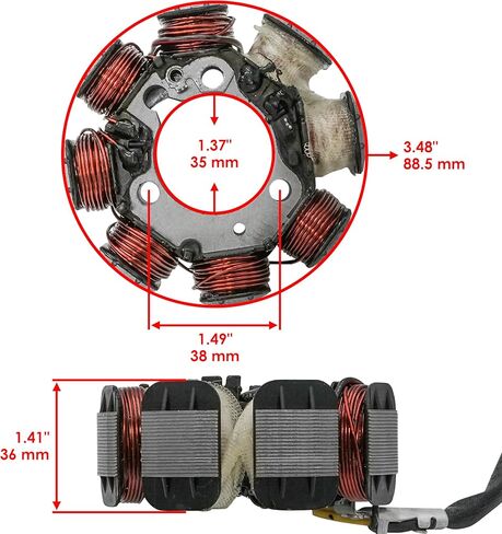 Caltric Stator and Gasket Compatible With Honda Trx250Tm Trx 250Tm Recon 250 2X4 2005-2017 in Kuwait