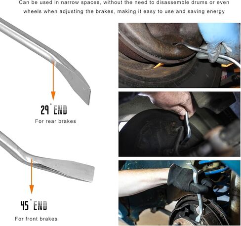 3 PCS Car Drum Brake Tool Kit, Double Ended Pliers with Spring Compressor & Brake Spoon, Vehicle Drum Brakes Adjustment Tool Set for Spring Removal & Installation in Saudi Arabia