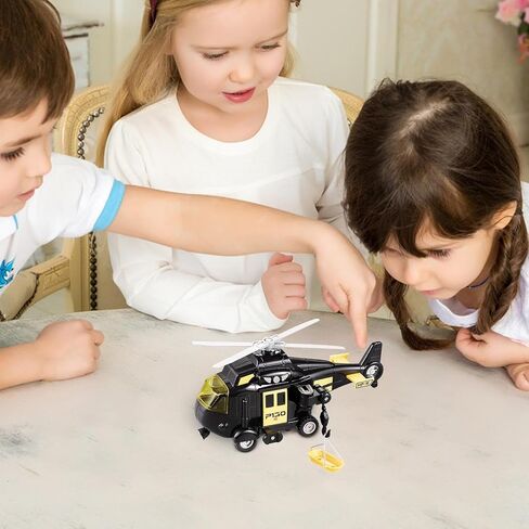 Helicopter Toy with Lights and Sound,Simulation Aircraft Helicopter Toy Model with Light - Aircraft with Movable Propellers for Kindergarten, School, Park, Home in Saudi Arabia