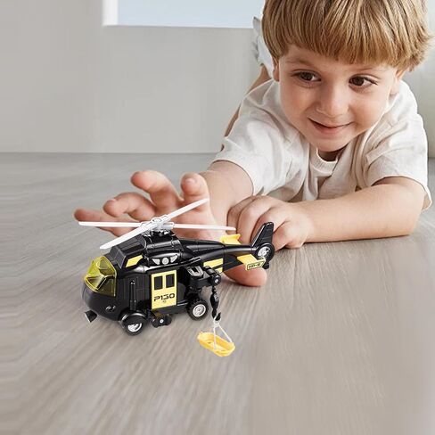 Helicopter Toy with Lights and Sound,Simulation Aircraft Helicopter Toy Model with Light - Aircraft with Movable Propellers for Kindergarten, School, Park, Home in Saudi Arabia