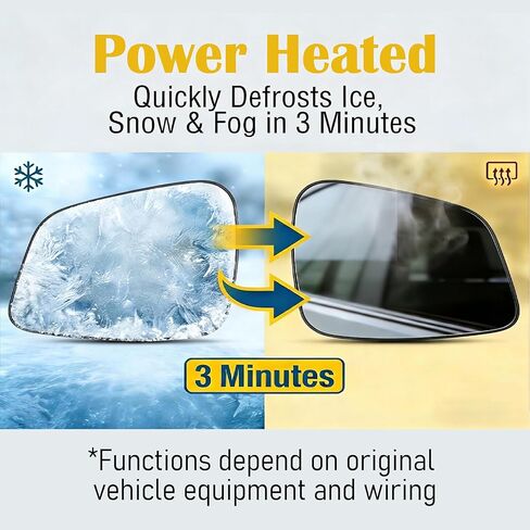 Compatible with BMW 5/6/7 Select Series Passenger Side Rearview Mirror with 4-Pin Wire Harness & Prying Tool, Power Heated Mirror Glass for 528i 535d 535i 550i 640i 650i 740i 750i 760li – Not for 2Pin in Saudi Arabia