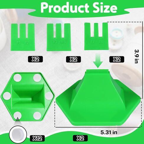 2Pcs Zipper Jig Tool with Anti Slip Silicone Base, Handy Zip Fastener for Zipper Pulls and Sliders, Compatible with #1#2#3#5#7#8 Zippers, for Pants Dresses Jackets (Green) in Saudi Arabia