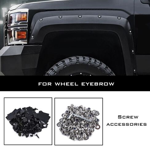 G-PLUS Fender Flares Screw/Bolt Hardware Kit Compatible with Chevy Universal Pocket/Rivet Style in Kuwait