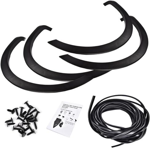 PIT66 Fender Flare متوافق مع Ford F150 2004 2005 2006 2007 2008 (غير مناسب للتراث) قالب قوس العجلة نمط المصنع أسود 4 قطع in Kuwait