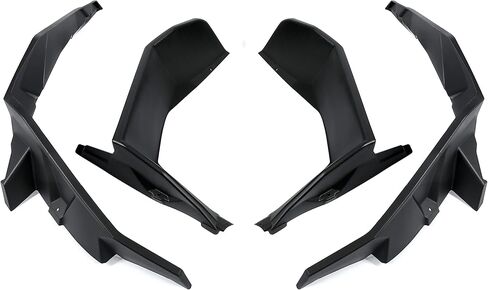 KUAFU Fender Flare متوافق مع 2014+ Polaris RZR XP Turbo S 4 Turbo S UTV Fender Extensions Mudguard Kit مجموعة كاملة 4 قطع أمامية وخلفية باللون الأسود in Kuwait