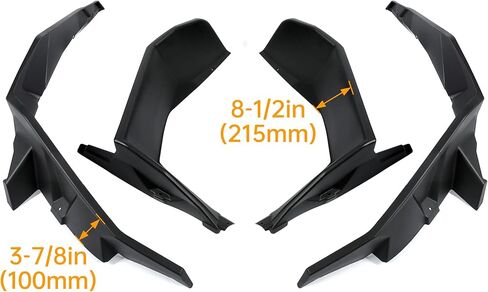 KUAFU Fender Flare متوافق مع 2014+ Polaris RZR XP Turbo S 4 Turbo S UTV Fender Extensions Mudguard Kit مجموعة كاملة 4 قطع أمامية وخلفية باللون الأسود in Kuwait