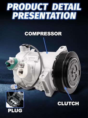 AC Compressor Compatible With Compass Patriot 2009-2017,Caliber 2009-2012 AC Compressor L4 1.8L 2.0L 2.4L,with A/C Clutch for Car,Replace 55111610AA,55111610AB,55111610AC,RL111610AB in Saudi Arabia