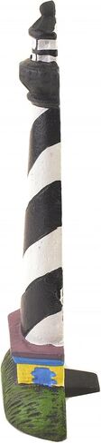 Cast Iron Doorstop Door Wedge Stop Black & White Lighthouse 10.25" Tall in Saudi Arabia