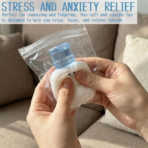 2 Pieces Squishy Water Dispenser Squeeze Toy - Slow Rising, Sticky, Stress and Anxiety Relief, Portable Sensory Play for Adults, Funny Desk Party Favors in Saudi Arabia