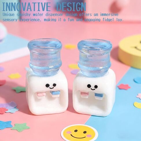 2 Pieces Squishy Water Dispenser Squeeze Toy - Slow Rising, Sticky, Stress and Anxiety Relief, Portable Sensory Play for Adults, Funny Desk Party Favors in Saudi Arabia