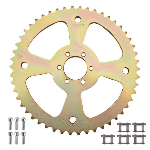 50T Mini Bike Balanced Performance 6 Hole Sprocket Rear Chain # 40 41 420 Replacement for Coleman CT100U CC100X Baja Doodle Bug DB30 Mega Moto MMB80 105 for Motovox MBX10 Mini Bike in Saudi Arabia