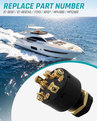 مفتاح إشعال بحري MP41000 مناسب لموديلات Mercucy Sierra استبدال 87-88107 87-88107A5 17393 88107 MP52000، يستوعب لوحة مغناطيسية مقاس 5/8 بوصة in Kuwait