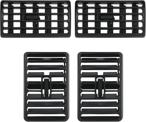Osompar 4 قطعة شبكة تنفيس الهواء لوحدة التحكم المركزية لسيارة Jeep Wrangler TJ 1997-2006 Jeep Cherokee XJ 1997-2001 Dash Center Dash Vents Louver Outlet Air Conditioning Heater Vents in Kuwait