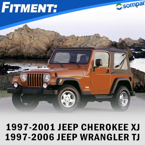 Osompar 4 قطعة شبكة تنفيس الهواء لوحدة التحكم المركزية لسيارة Jeep Wrangler TJ 1997-2006 Jeep Cherokee XJ 1997-2001 Dash Center Dash Vents Louver Outlet Air Conditioning Heater Vents in Kuwait