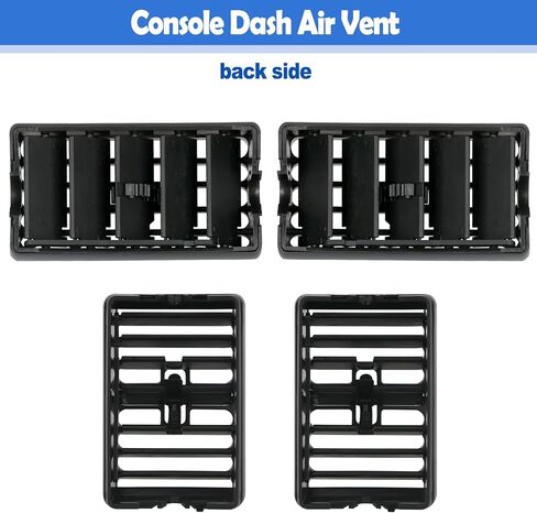Osompar 4 قطعة شبكة تنفيس الهواء لوحدة التحكم المركزية لسيارة Jeep Wrangler TJ 1997-2006 Jeep Cherokee XJ 1997-2001 Dash Center Dash Vents Louver Outlet Air Conditioning Heater Vents in Kuwait