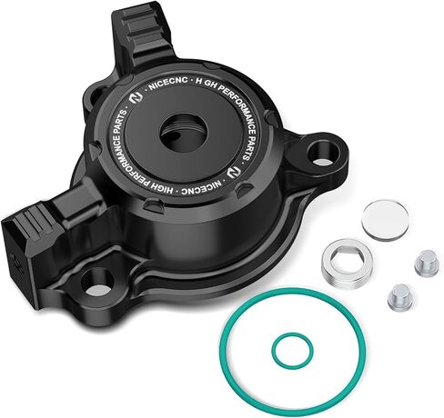 غطاء فلتر زيت شفاف من NICECNC متوافق مع Yamaha YFZ450R 2009-2015 2016 2017 2018 2019 2020 2021 2022 2023 2025، YFZ450X 2010-2011، انظر التركيبات باللون الأسود in Kuwait
