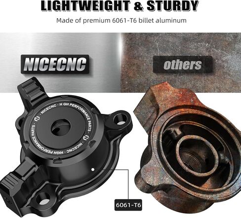غطاء فلتر زيت شفاف من NICECNC متوافق مع Yamaha YFZ450R 2009-2015 2016 2017 2018 2019 2020 2021 2022 2023 2025، YFZ450X 2010-2011، انظر التركيبات باللون الأسود in Kuwait