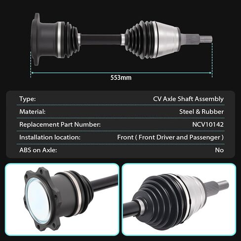 2 PCS Front CV Axle Shaft Assembly FWD Compatible with Silverado 1500 1999 2000 2001 2002 2003 2004 2005 2006 Classic 2007 Left Right Driver Passenger Side NCV10142 in Saudi Arabia