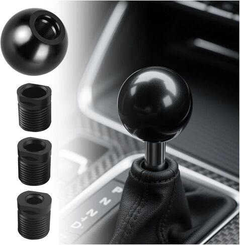 Aluminum Gear Shift Knob,Car Round Manual Shifter Knob Kit with M8 M10 M12 Adapters,Universal & Water-Resistant Stick Shift Knobs Car Decorations for Most Manual Cars in Kuwait