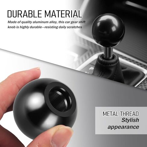 Aluminum Gear Shift Knob,Car Round Manual Shifter Knob Kit with M8 M10 M12 Adapters,Universal & Water-Resistant Stick Shift Knobs Car Decorations for Most Manual Cars in Kuwait