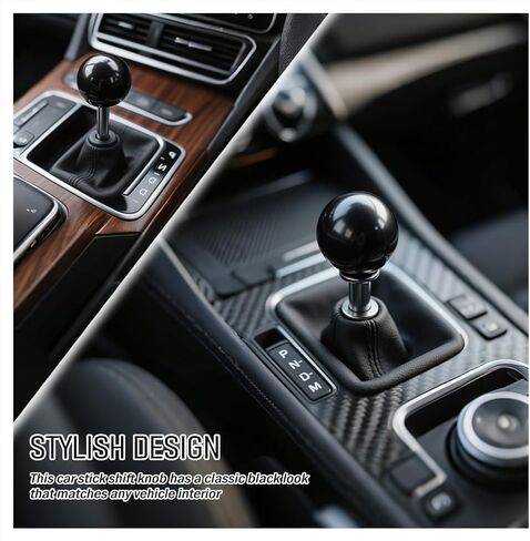 Aluminum Gear Shift Knob,Car Round Manual Shifter Knob Kit with M8 M10 M12 Adapters,Universal & Water-Resistant Stick Shift Knobs Car Decorations for Most Manual Cars in Kuwait