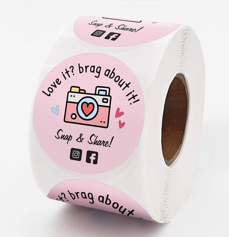 Cute Pink Retro Camera Design Stickers, 500 PCS, Paper, Pink, Retro Style, Letter Print, Indoor Use, Single Use in Saudi Arabia