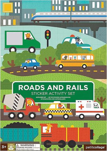 Petit Collage Sticker Activity Book, My Little Town – Giant Fold Out Sticker Book for Kids, Includes Over 100 Reusable Stickers – Activity Toys for Ages 4+ in Saudi Arabia