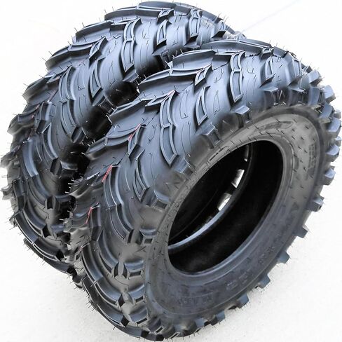 مجموعة من 2 (اثنين) إطارات Forerunner Mars B M/T ATV ​​UTV Mud للطرق الوعرة - 25x8.00-12 25x8-12 25x8x12 43F نطاق تحميل 6 طبقات BSW جدار جانبي أسود in Kuwait