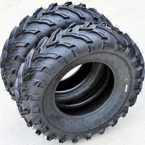 مجموعة من 2 (اثنين) إطارات Forerunner Mars B M/T ATV ​​UTV Mud للطرق الوعرة - 25x8.00-12 25x8-12 25x8x12 43F نطاق تحميل 6 طبقات BSW جدار جانبي أسود in Kuwait