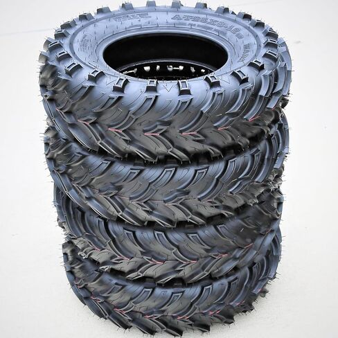 مجموعة من 2 (اثنين) إطارات Forerunner Mars B M/T ATV ​​UTV Mud للطرق الوعرة - 25x8.00-12 25x8-12 25x8x12 43F نطاق تحميل 6 طبقات BSW جدار جانبي أسود in Kuwait