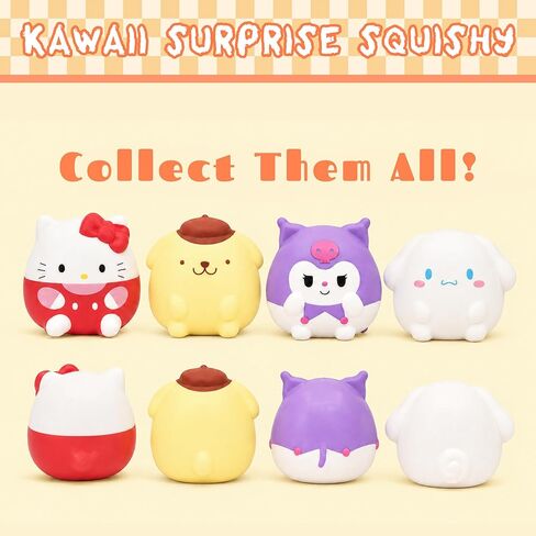 4-Piece Cute Anime Style Slow Rise Squishy Toys | Soft Squeeze Fidget Toys | Kawaii Desk Decor for Anxiety Relief | Adorable Healing Gift to Help You Relax in Saudi Arabia