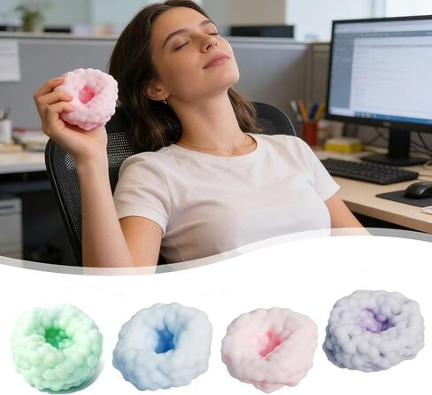 4Pcs Crunchy Squishy Noisy Stress Balls Ice Skin Fidget Sensory, Sand Squishys, Portable Desktop Relief Stress Balls for Adults Party Carnival Rewards Birthday (Mix) in Kuwait