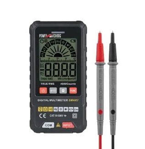 Power Watchdog SmartMeter - مقياس رقمي تلقائي متعدد مع كاشف الجهد الكهربي غير المتصل، جهاز اختبار جهد التيار المتردد/التيار المستمر للسلامة الكهربائية للمركبات الترفيهية وتشخيص الطاقة in Kuwait
