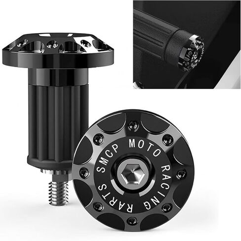 2 PCS Motorcycle Bar End Plug, Alloy Anti-rust Anti-collision Handlebar Grip End Caps, 7/8" 22mm Handlebar Decorations, for Most Scooters, Off-Road Motorcycles (Red) in Saudi Arabia