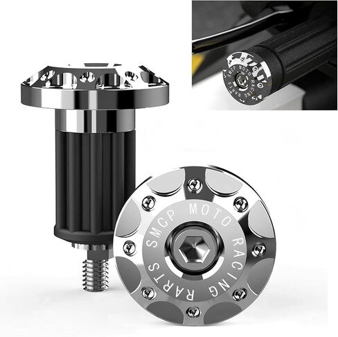 2 PCS Motorcycle Bar End Plug, Alloy Anti-rust Anti-collision Handlebar Grip End Caps, 7/8" 22mm Handlebar Decorations, for Most Scooters, Off-Road Motorcycles (Red) in Saudi Arabia