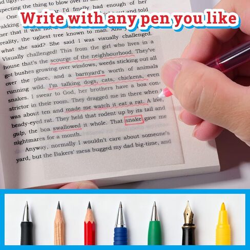 Gel Pen Friendly Colored Transparent Sticky Notes - Translucent Matte Pastel Pads for Study, 5 Bright Colors, 3x3 in, 5 Pads 250 Sheets, Quick Dry Smudge-Free in Kuwait