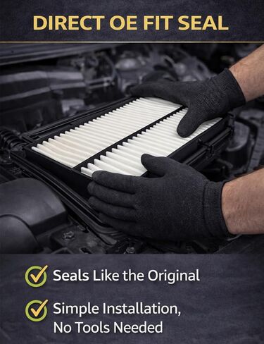 CA11942 Engine Air Filter for Hyundai Sonata 2015-2019 2.4L, Sonata Hybrid 2016-2019 2.0L, Kia Optima 2016-2020 2.4L, Optima Hybrid 2017-2020 2.0L, Replacement for 28113-C1100 in Saudi Arabia