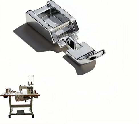 Universal Zipper Presser Foot for Low Shank Snap-On Sewing Machines - All Metal, Easy Clip-On Installation, Precision Stitching for Zippers, Piping, Home Decor & Garment Projects in Saudi Arabia
