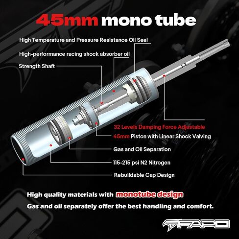 FAPO PF Coilovers ارتفاع قابل للتعديل 32 مستوى المثبط لهوندا أكورد 2003-2007 سم، ل Acura TSX 2004-2008 CL9 أحادية الأنبوب خفض دعامات التعليق in Kuwait