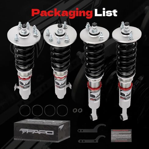 FAPO PF Coilovers ارتفاع قابل للتعديل 32 مستوى المثبط لهوندا أكورد 2003-2007 سم، ل Acura TSX 2004-2008 CL9 أحادية الأنبوب خفض دعامات التعليق in Kuwait