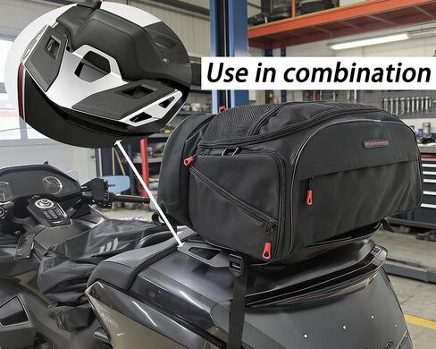 GL1800 Luggage Rack Bag Motorcycle Weather Resistant Travel Bag Compatible with Honda Goldwing GL1800 GL1500 Trunk Luggage Rack Bag Gold Wing GL1800 GL 1500 Tour Trunk Tail Luggage Top Bag for GL1800 in Saudi Arabia