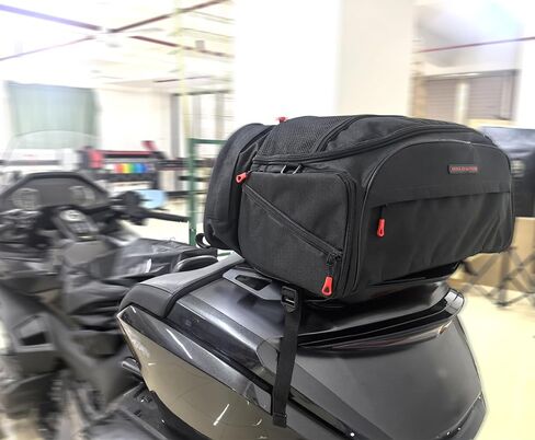 GL1800 Luggage Rack Bag Motorcycle Weather Resistant Travel Bag Compatible with Honda Goldwing GL1800 GL1500 Trunk Luggage Rack Bag Gold Wing GL1800 GL 1500 Tour Trunk Tail Luggage Top Bag for GL1800 in Saudi Arabia