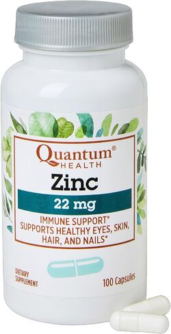 Zinc Gluconate 22mg Daily Immunity Boost Supplement Supports Energy, Healthy Eyes, Hair Skin & Nails - Essential Mineral Immune Support for Women & Men - 100 Capsules in Saudi Arabia