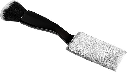 Double Head Brush for Car Cleaning, 2 in 1 Soft Bristles Auto Interior Dust Cleaner Air Vent Detailing Brush, Portable Double-Ended Dashboard Cleaning Tool for Most Vehicles in Kuwait