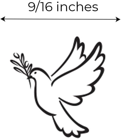 Dove Stamp / 2000 Plus Self Inking Animal Stamper / 9/16" Small Religious Animal Peace Symbol Imprint/Christian Black Bird Reward Stamp/Church Bible Study Teacher Planner Journaling Imprint in Kuwait
