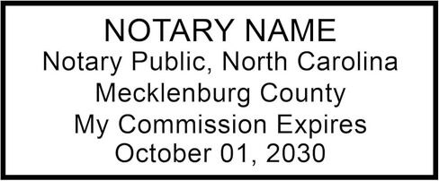 North Carolina Notary Stamp | Breast Cancer Awareness Stamp | 2.3x0.81 Inch Rectangular Imprints - Self Inking in Kuwait